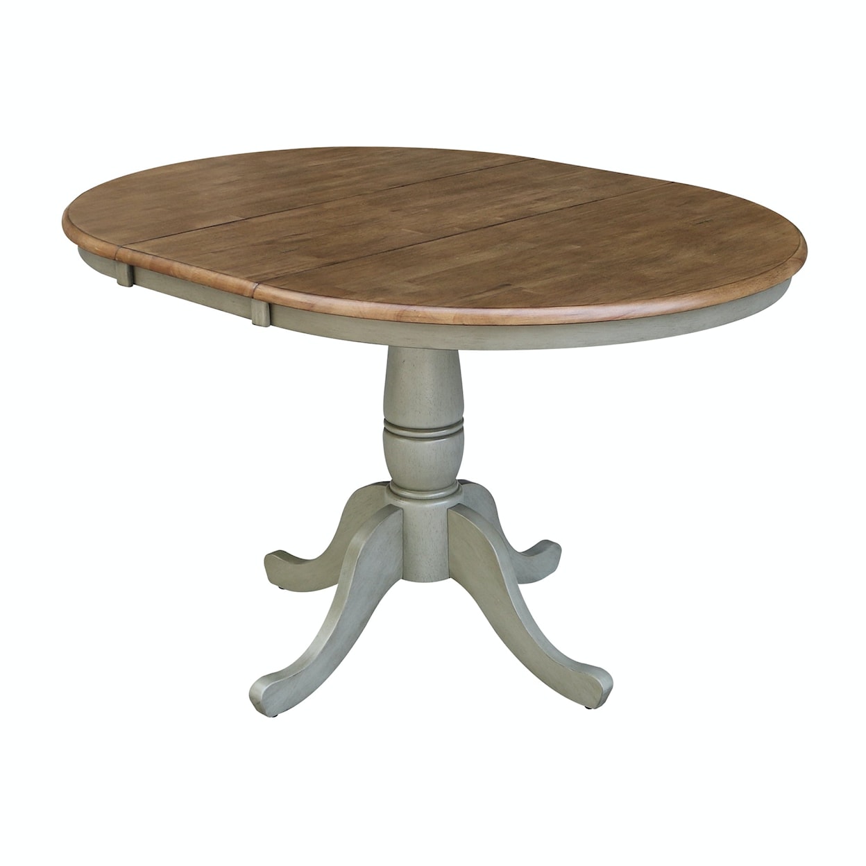 John Thomas Dining Essentials 36" Extension Table in Hickory/Stone