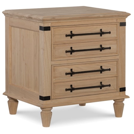 Farmhouse Chic 2-Drawer Nightstand