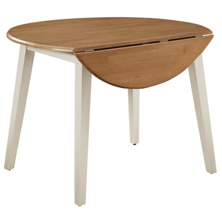 Round Dining Table with Dropleaf