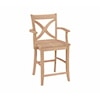 John Thomas SELECT Dining Room 24'' Vineyard Arm Counter Stool