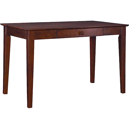 Traditional 48" Writing Table with Drawer