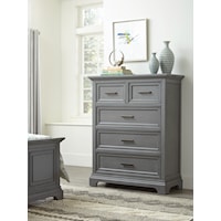 Transitional 5-Drawer Chest with Soft-Closing Drawers
