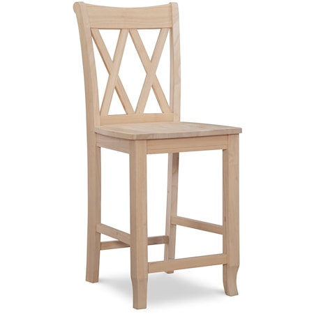 24'' Double XX Back Counter Stool