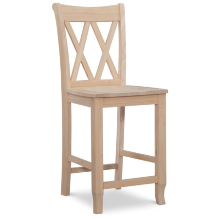 24'' Double XX Back Counter Stool