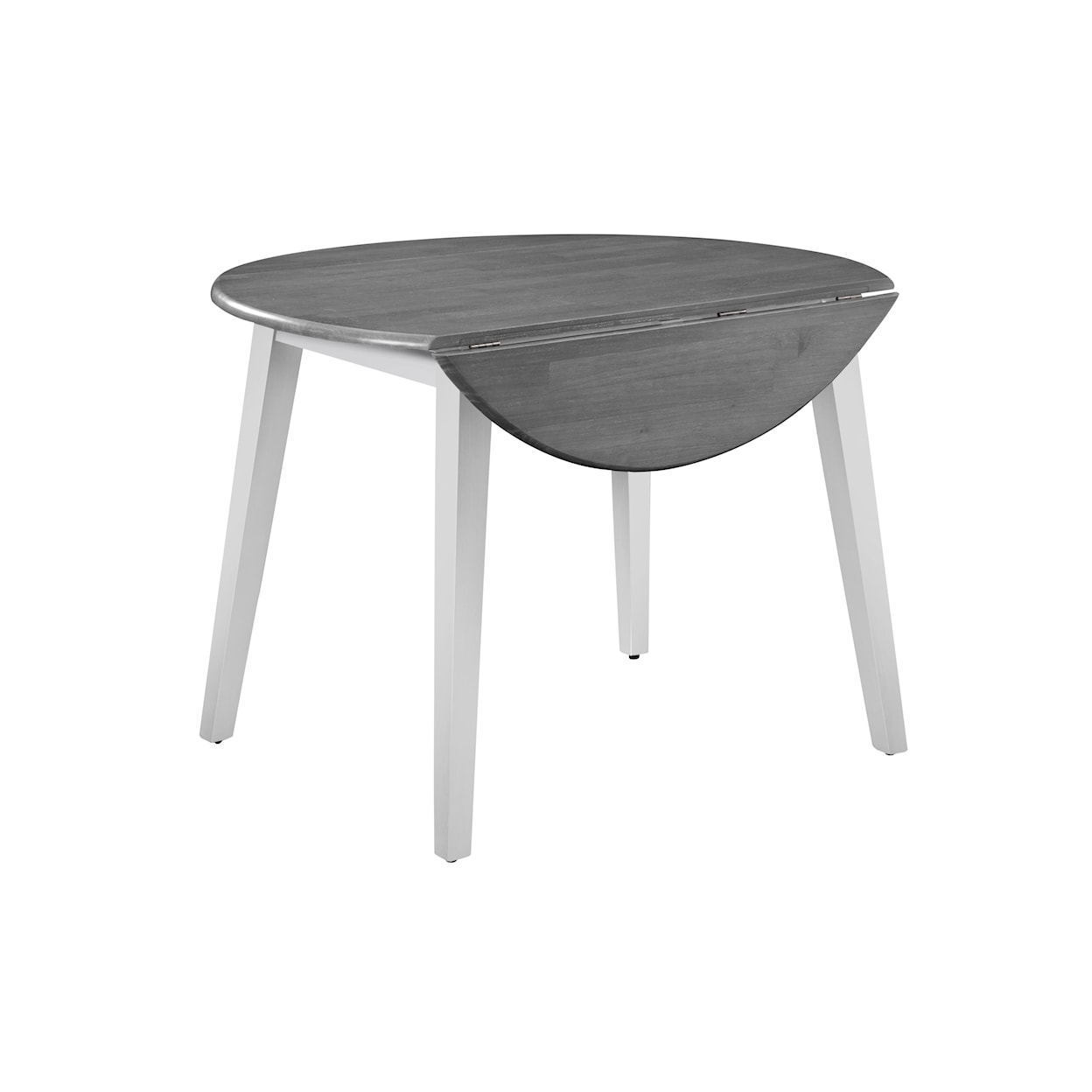 John Thomas Dining Essentials 42" RoundTable in Heather Gray & White