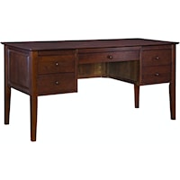 Traditional 4-Drawers Lancaster Executive Shaker Desk