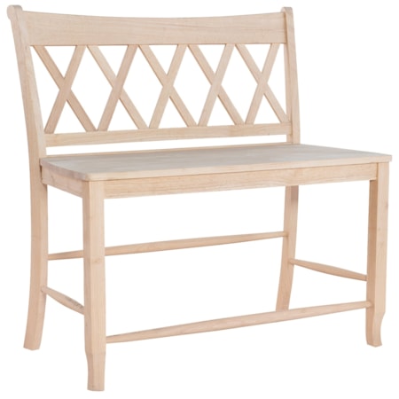 Tall Bench with X-Back
