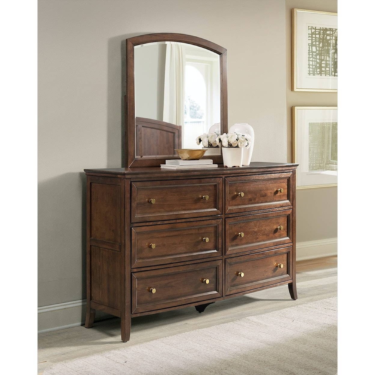 John Thomas Charleston 6-Drawer Chest in Cognac