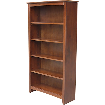 Traditional 60" Shaker Bookcase