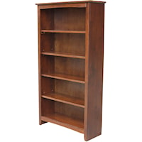 Traditional 60" Shaker Bookcase