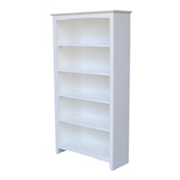 Transitional 48" Shaker Bookcase