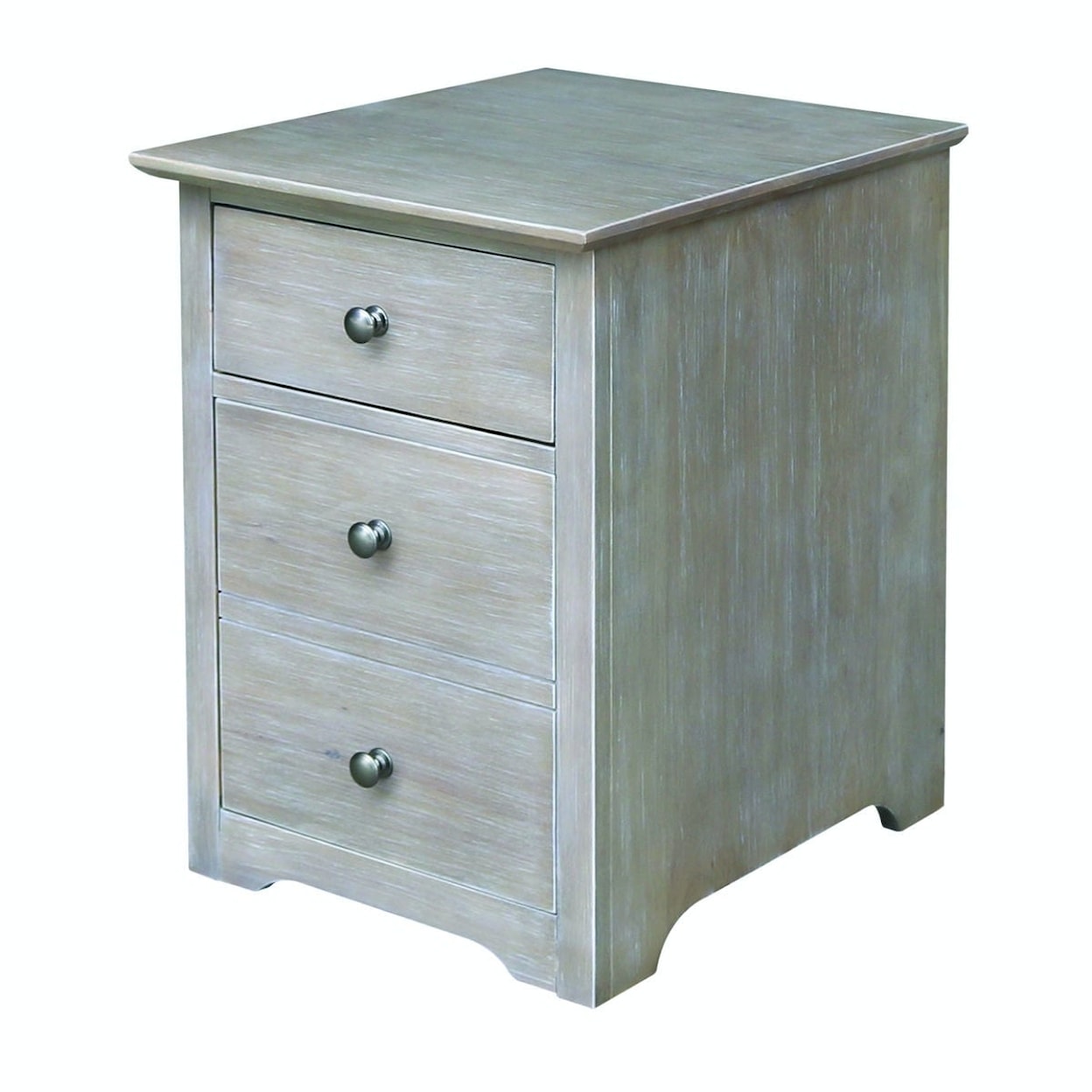 John Thomas Home Accents File Cabinet on Castors in Taupe Gray