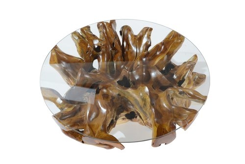 40" Round Glass Top Cocktail table