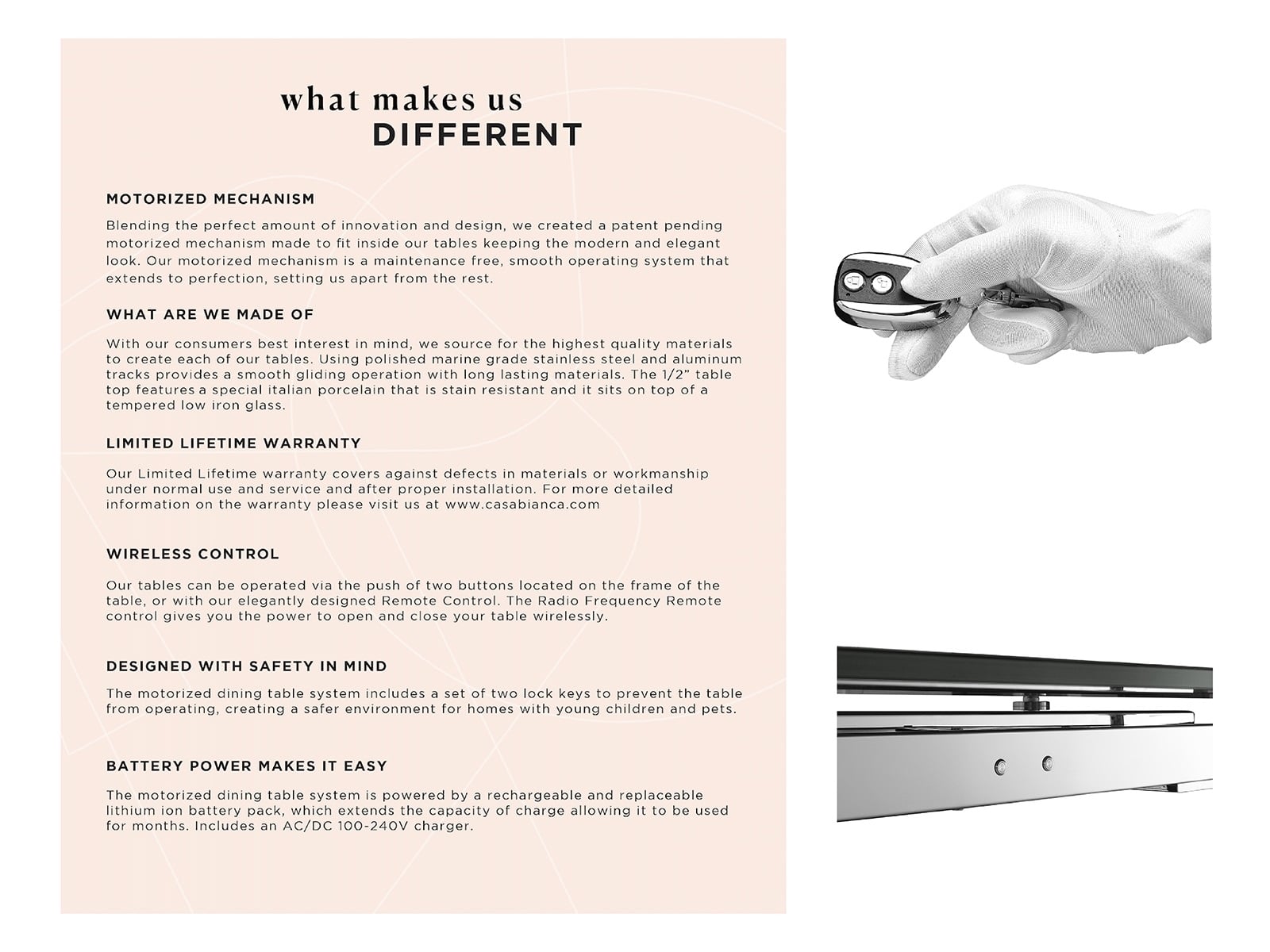 Icon Motorized Glass Extension Table