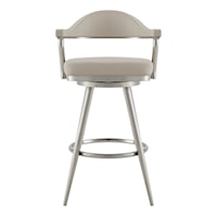 Leather Swivel Counter Stool