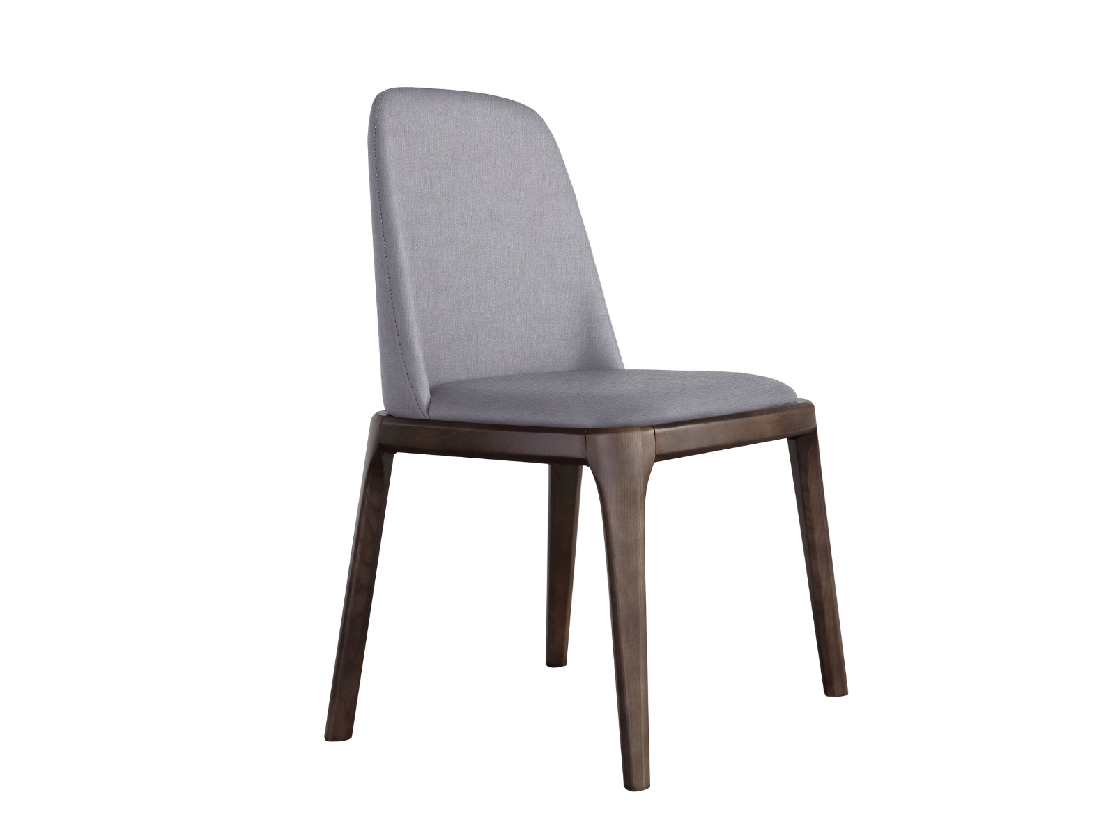 Eric Dining Chair in Gray Microfiber Fabric