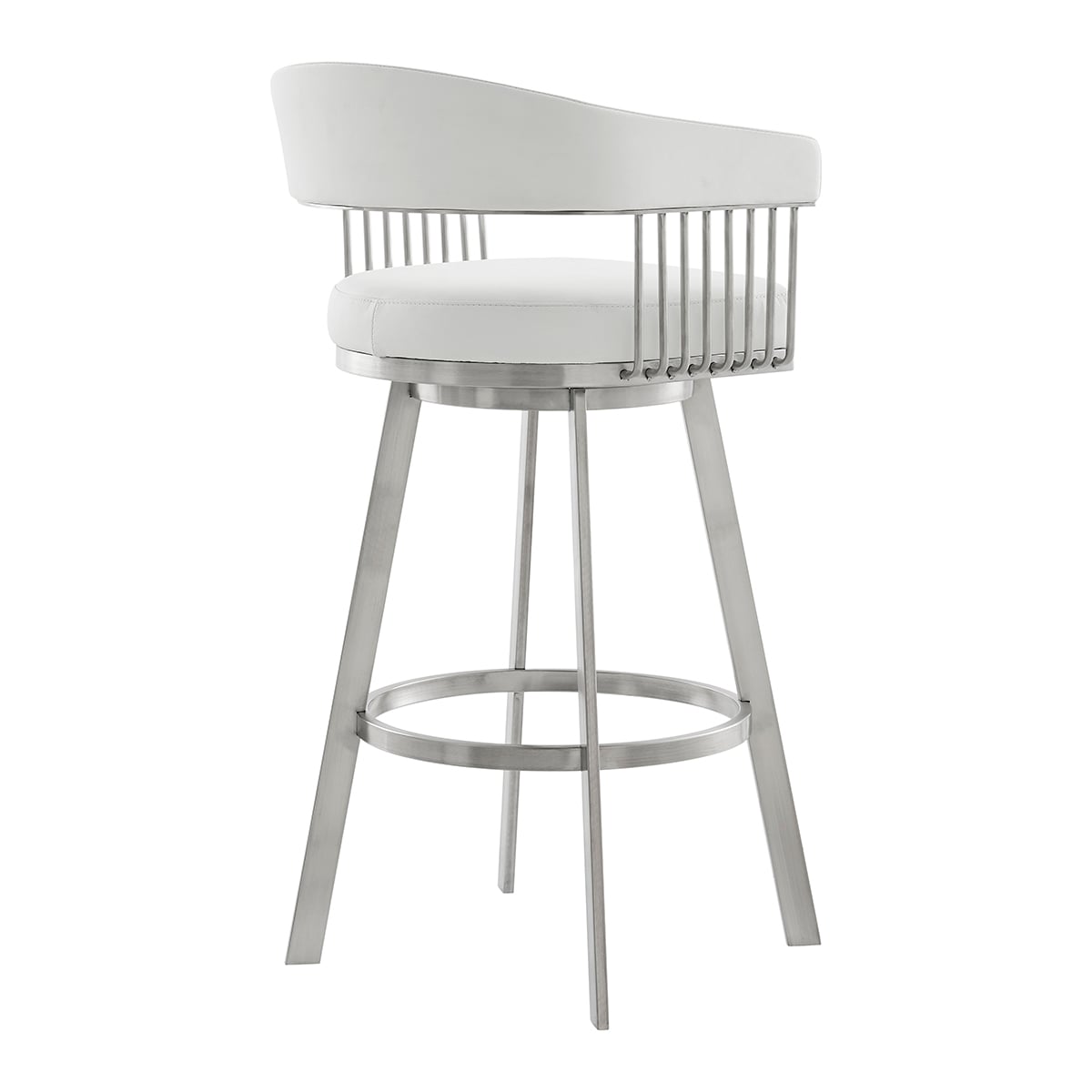 Leather Swivel Counter Stool