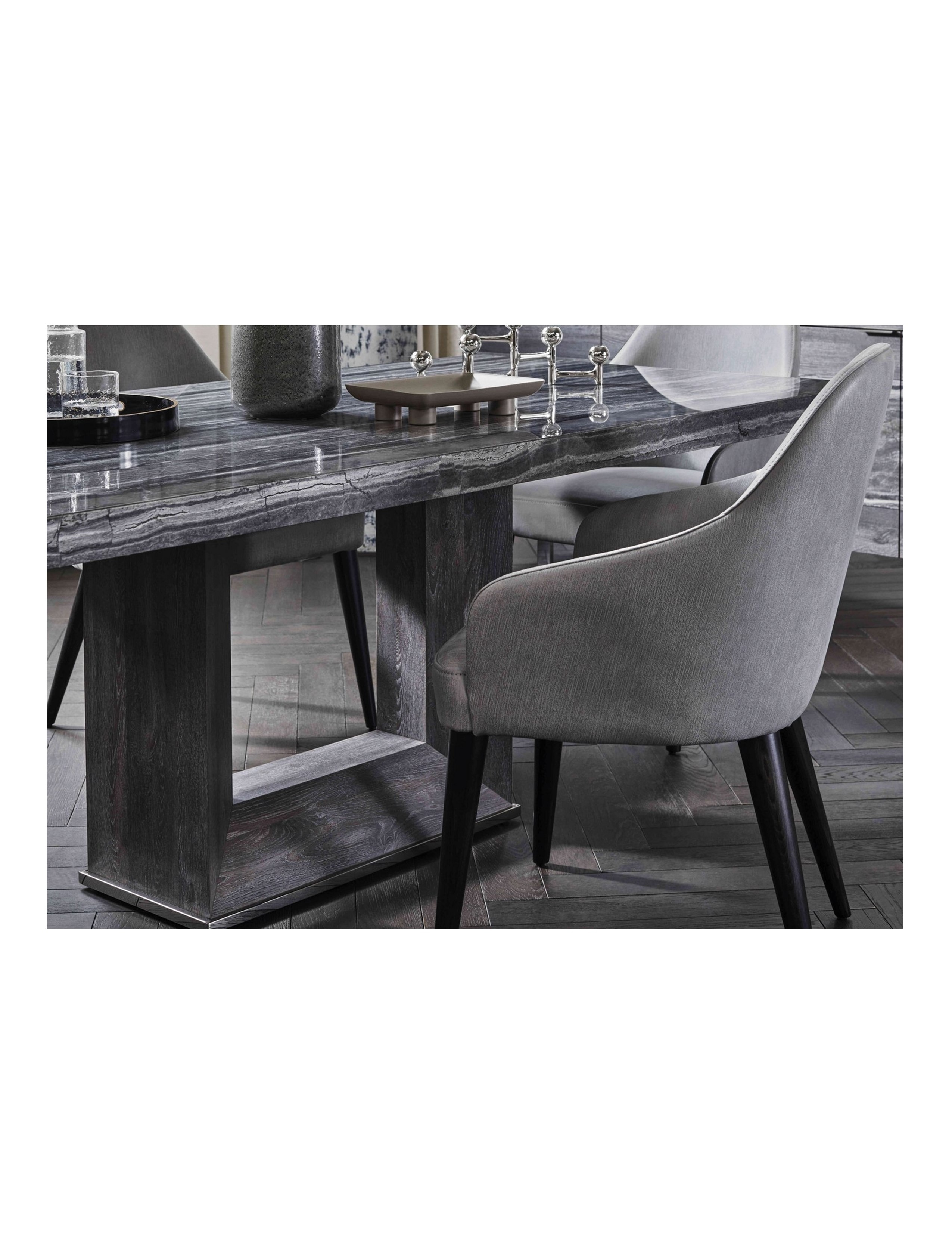 Travertine Top Dining Table