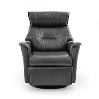 Large Contemporary Recliner with Swivel Glider Base