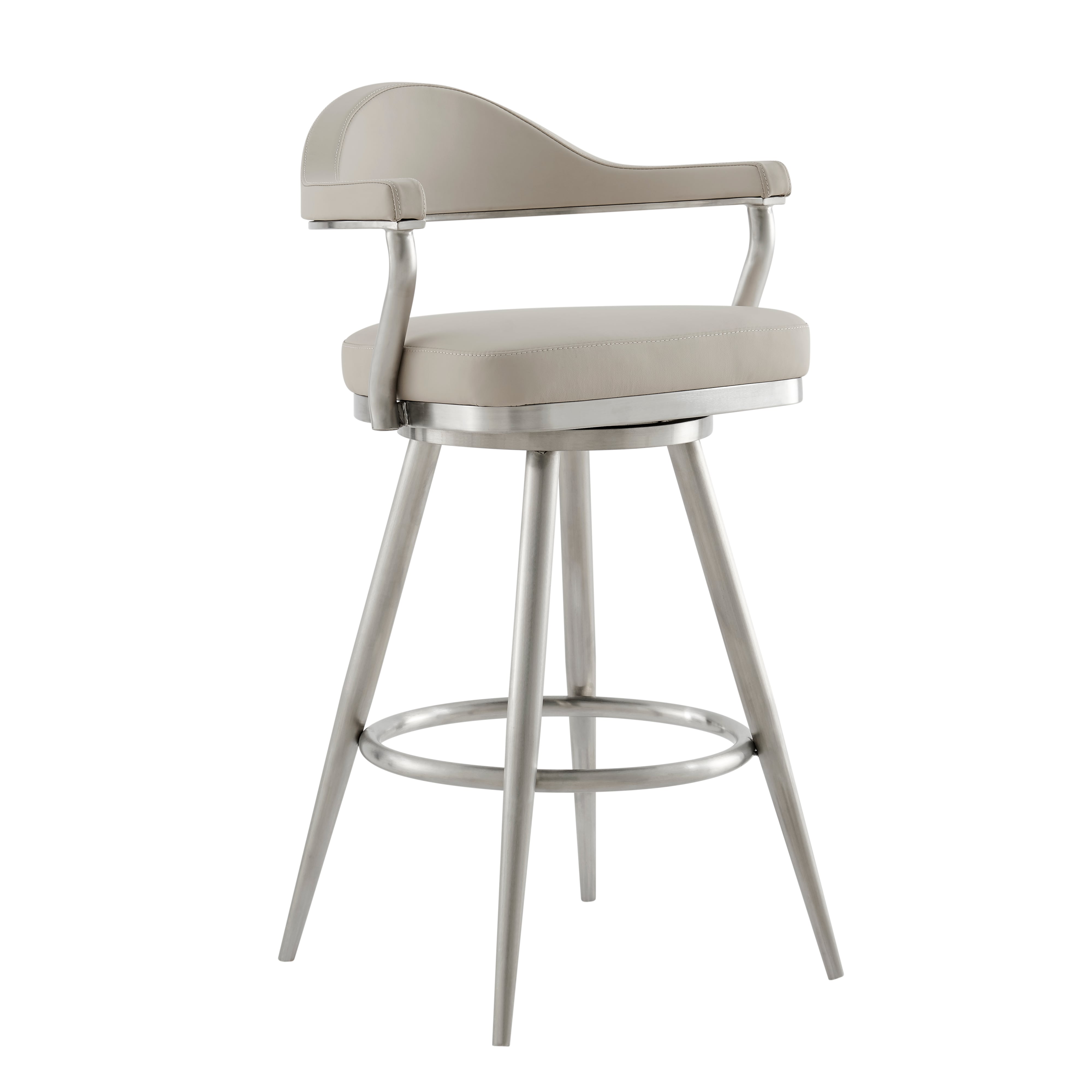 Leather Swivel Counter Stool