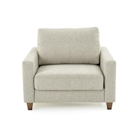 Contemporary Chair Sleeper Sofa with Twin Mattress