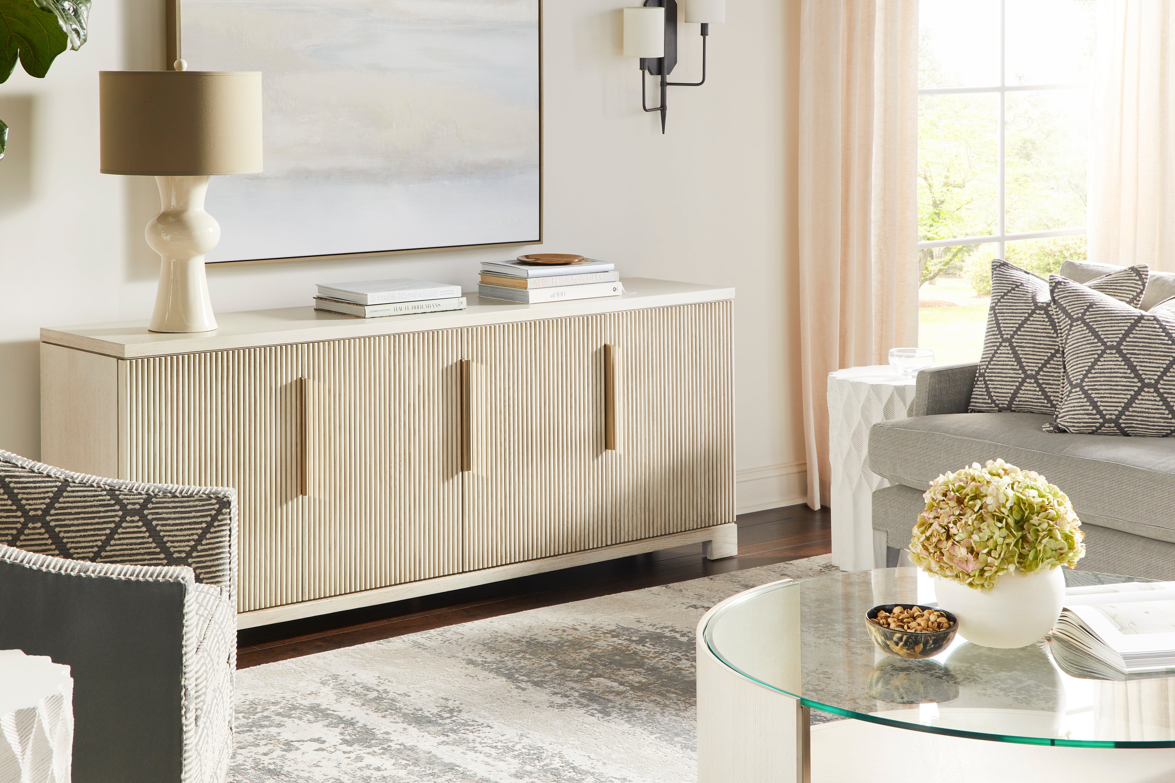 Cocktail Table with Glass Top