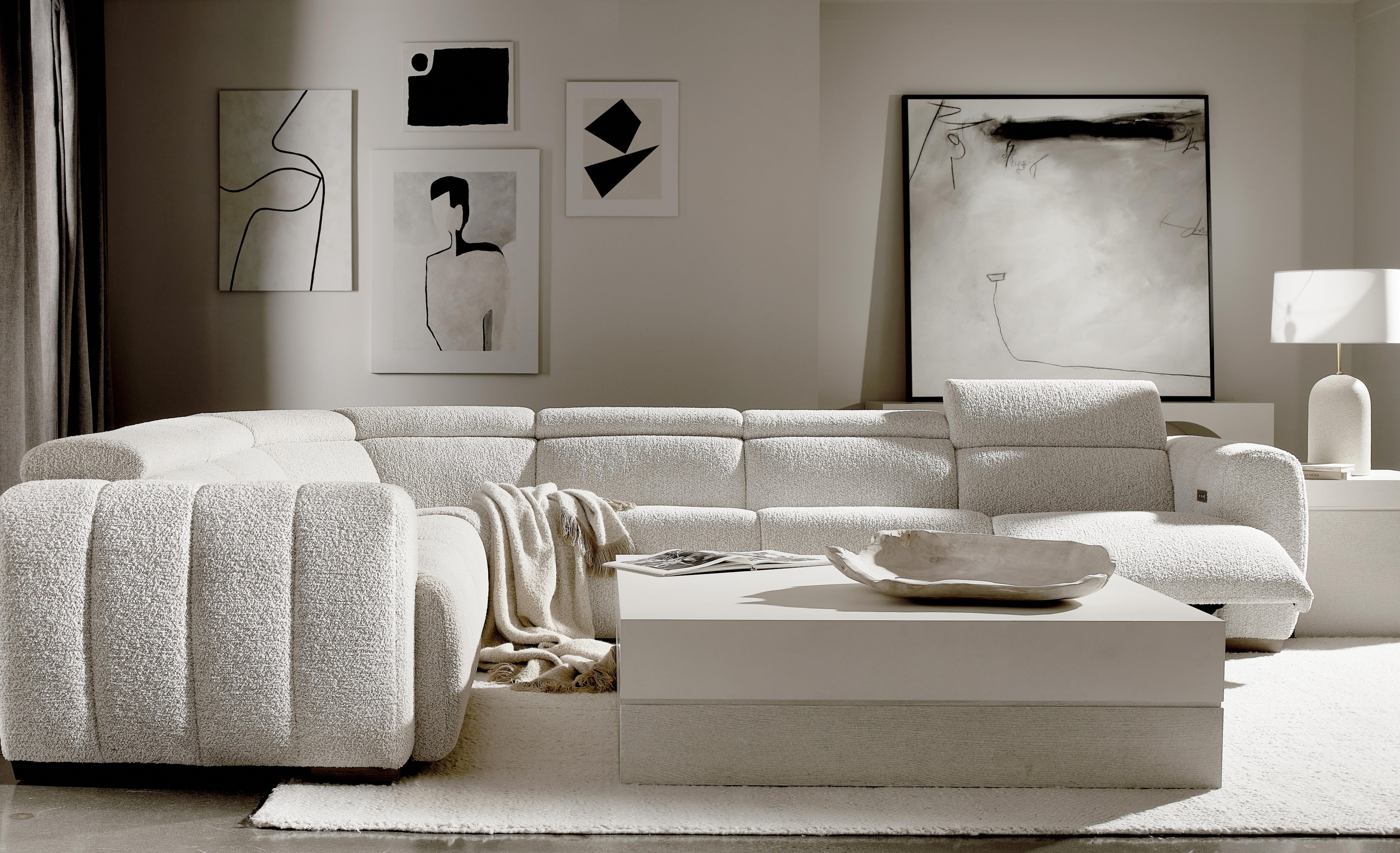 4 Piece Fabric Power Motion Sectional