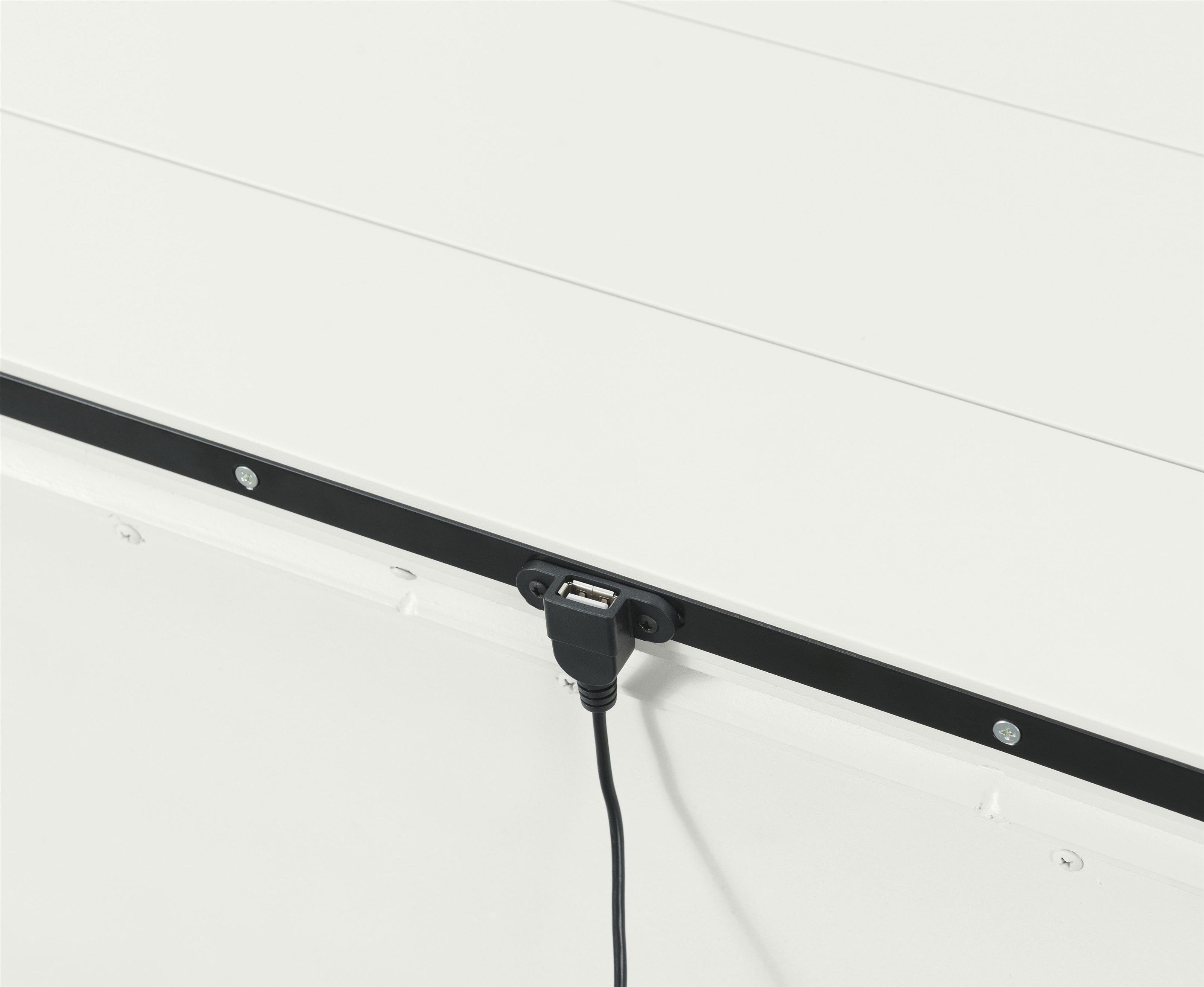 Three Drawer Nightstand with USB