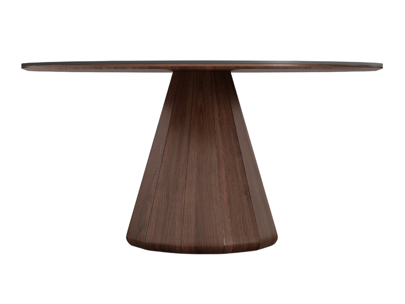 Eric 53" Round Dining Table with Walnut Base
