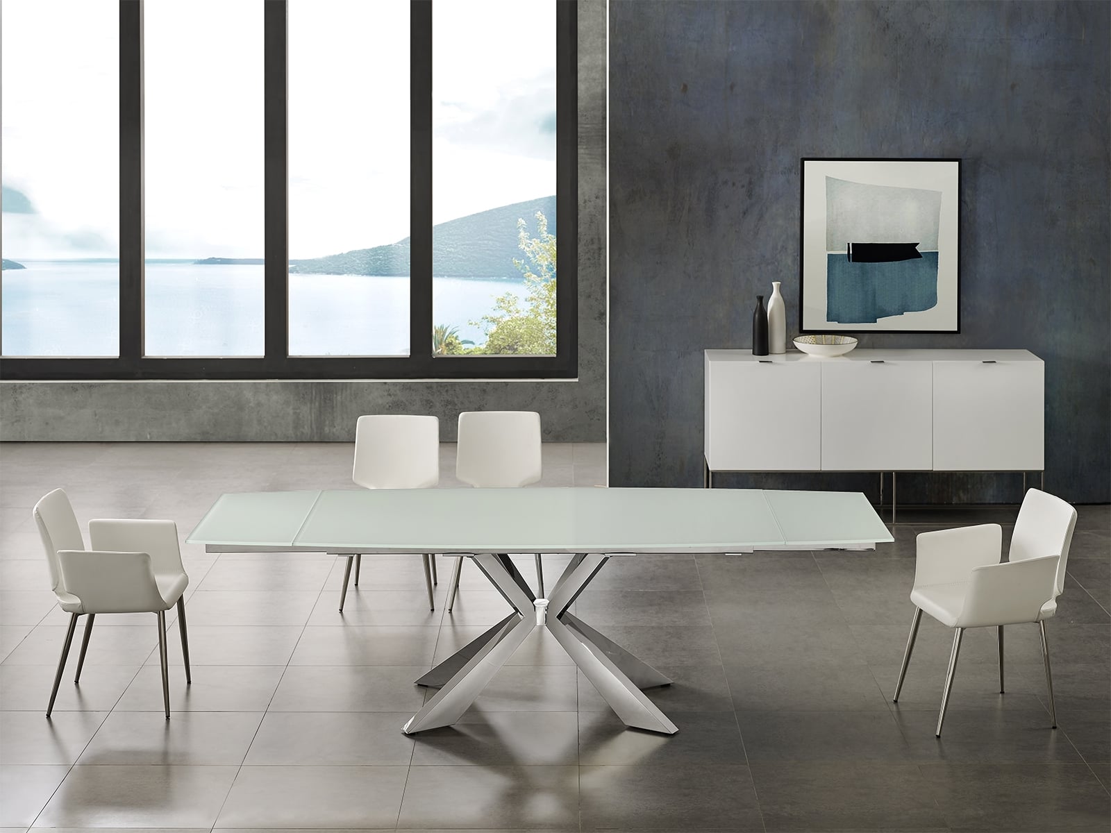 Icon Motorized Glass Extension Table