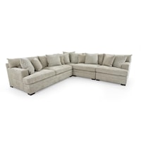 Casual Contemporary Four Piece Sectional Sofa