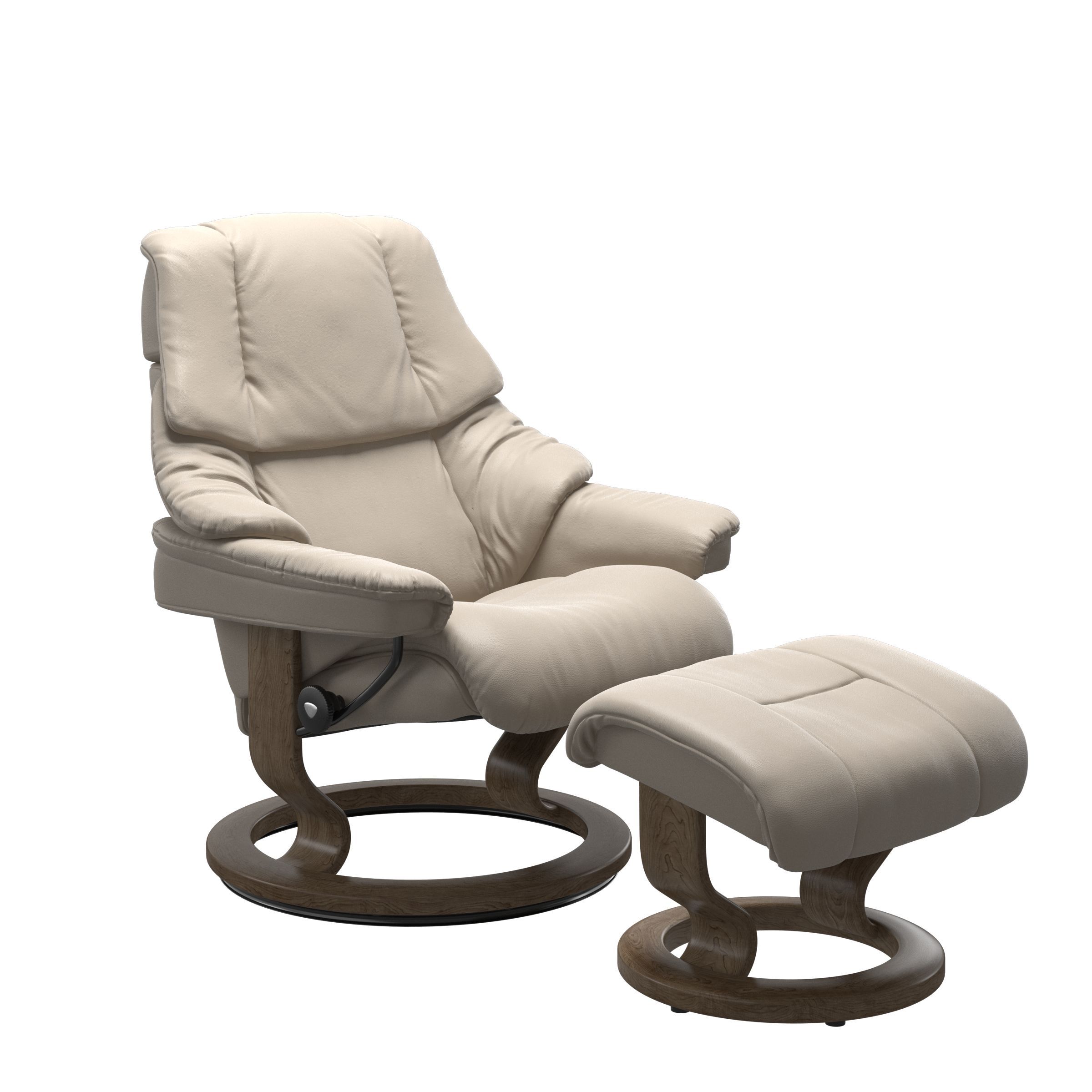 Large Chair &amp; Ottoman with Classic Base