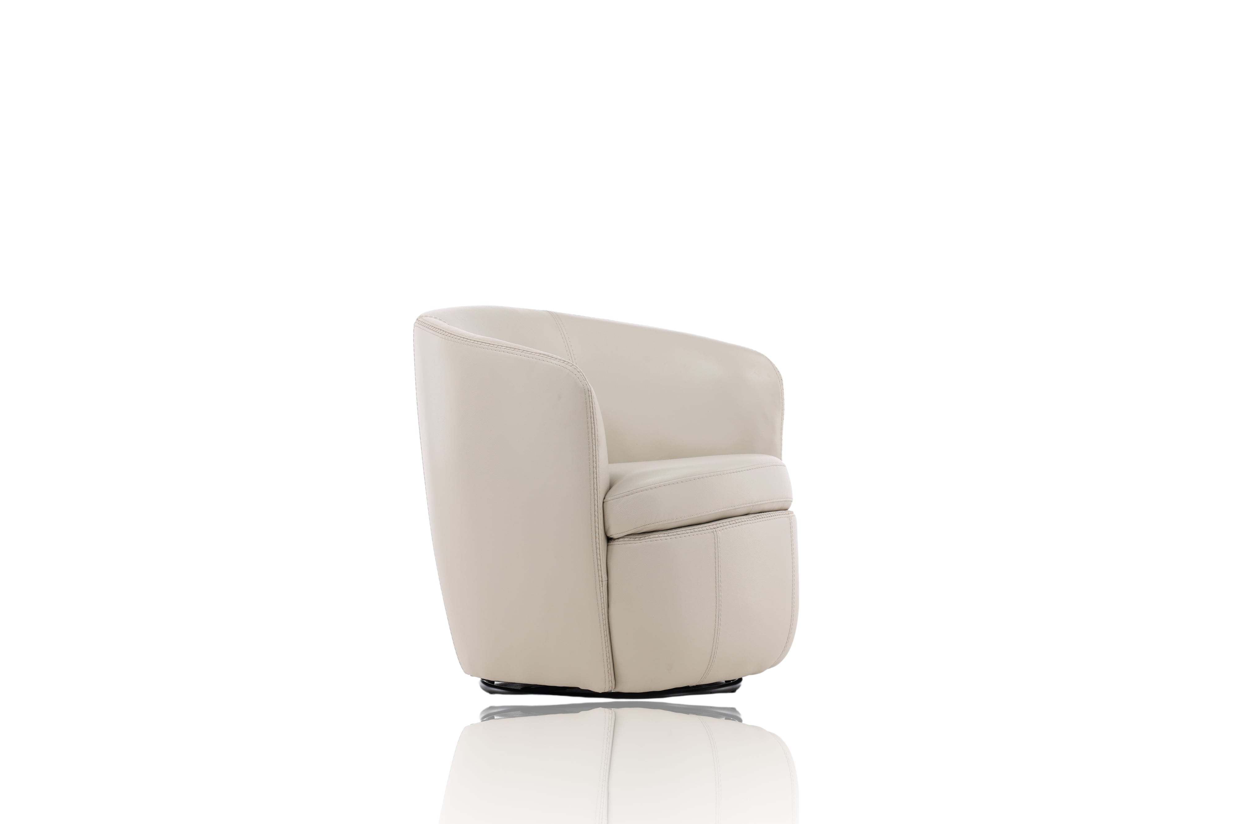 Parker Living Barolo Leather Swivel Barrel Chair