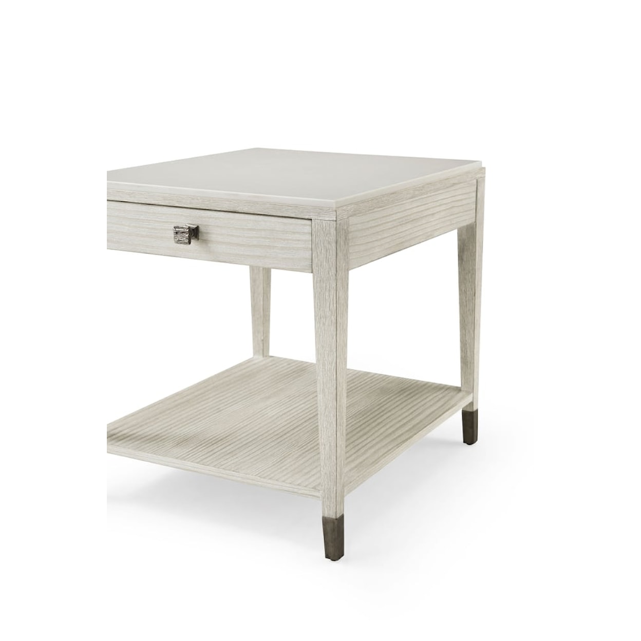 Theodore Alexander Breeze Pine Side Table with Storage