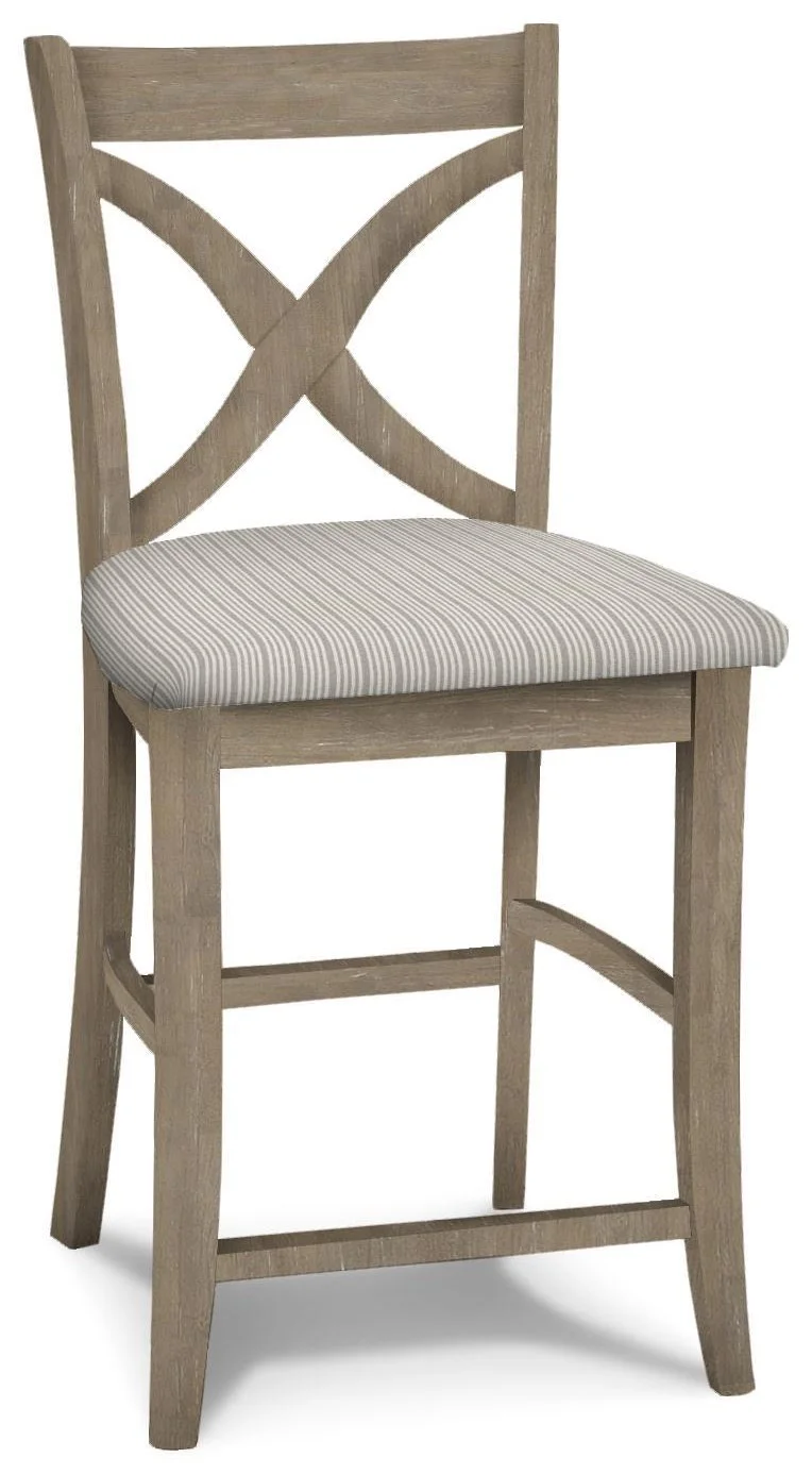 SELECT Upholstered Counter Stool - Slate Finish