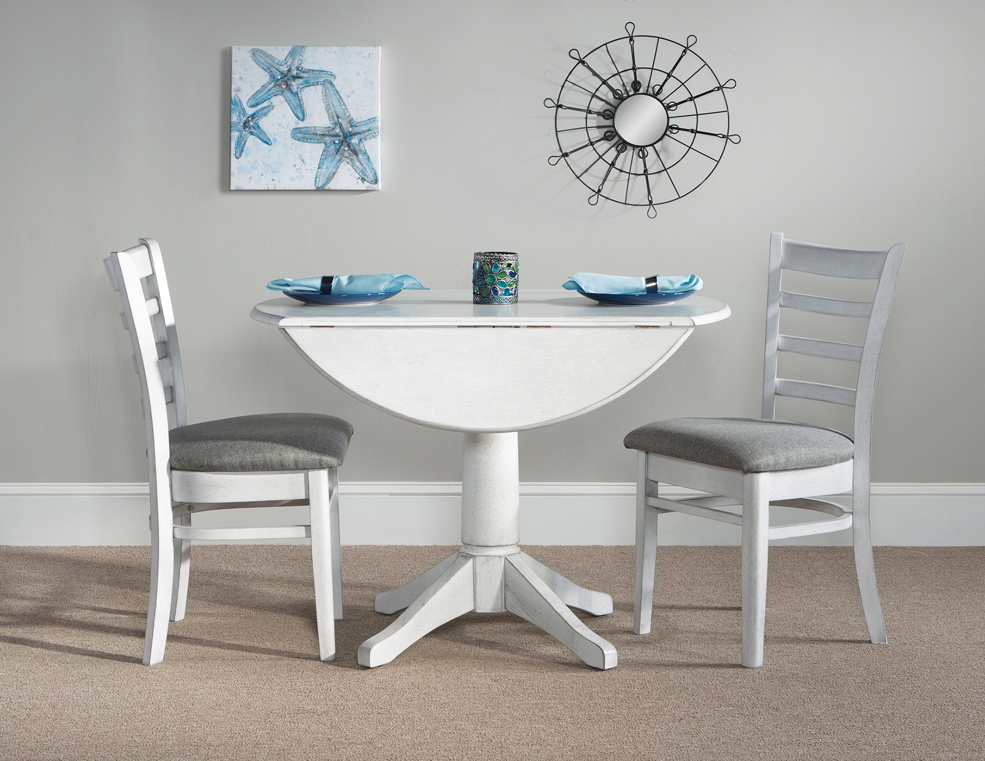 Drop Leaf Table w/ 42" Table Top