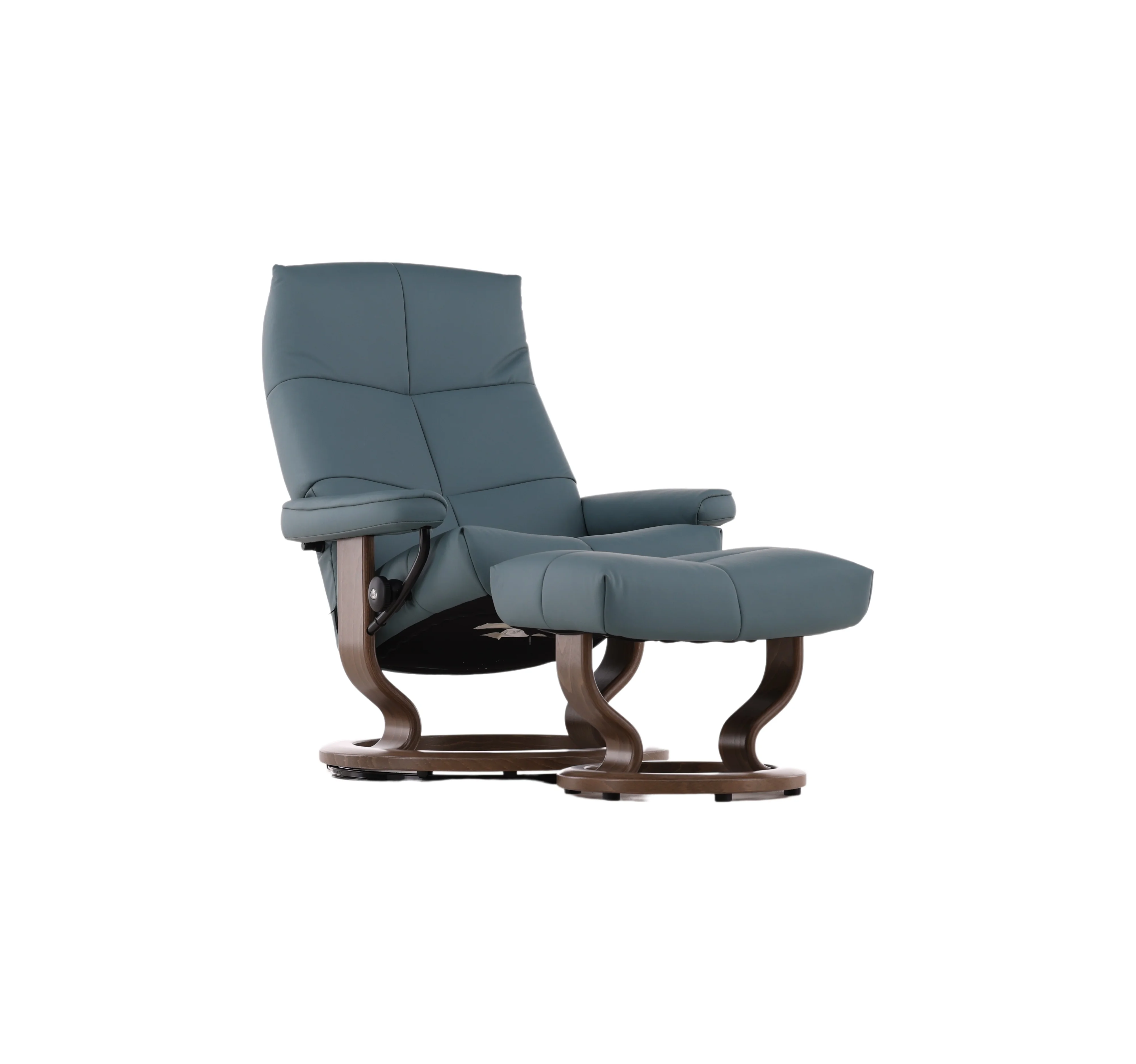 Genuine Leather Large David Chair &amp; Ottoman