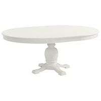 Round Pedestal Dining Table  With Leaf