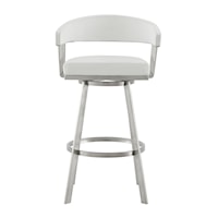 Leather Swivel Counter Stool