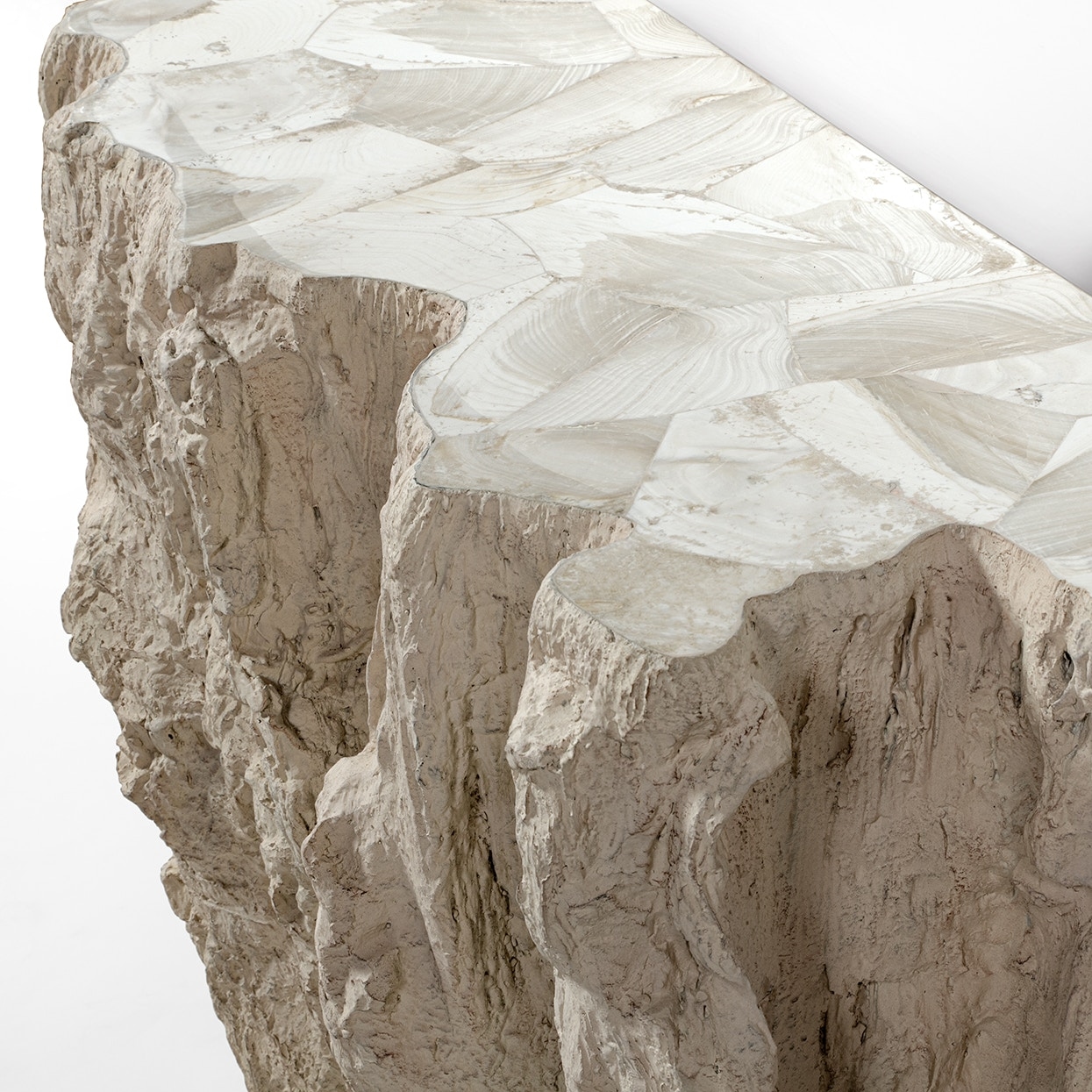 Palecek Camilla Fossilized Clam Console Table