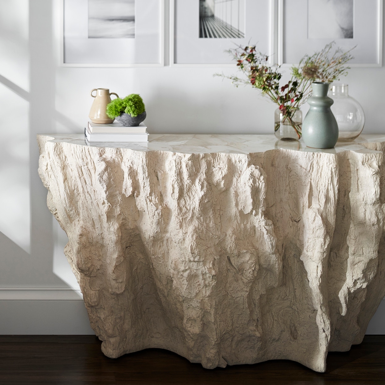 Palecek Camilla Fossilized Clam Console Table