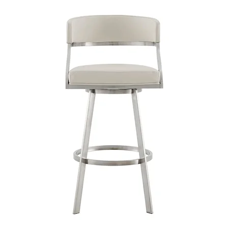 Leather Swivel Counter Stool