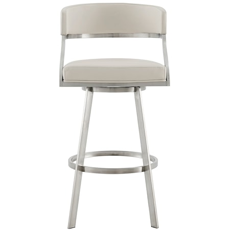 Leather Swivel Counter Stool