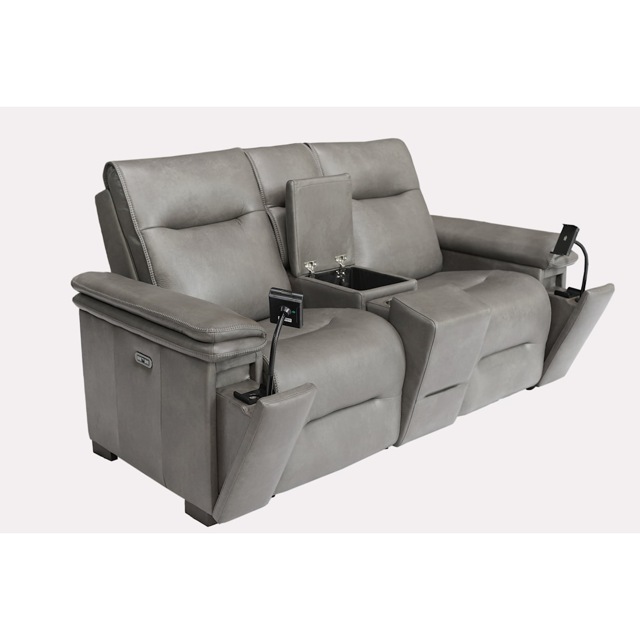 Luxfort Home New York Leather Power Reclining Loveseat