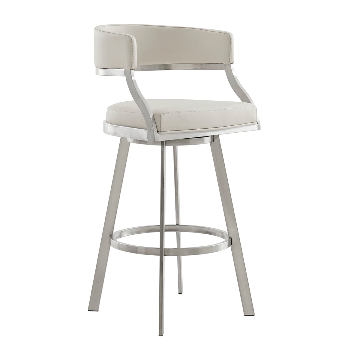 Leather Swivel Counter Stool