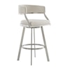 Armen Living Saturn Leather Swivel Counter Stool