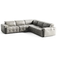 Contemporary Power Reclining Leather Sectional