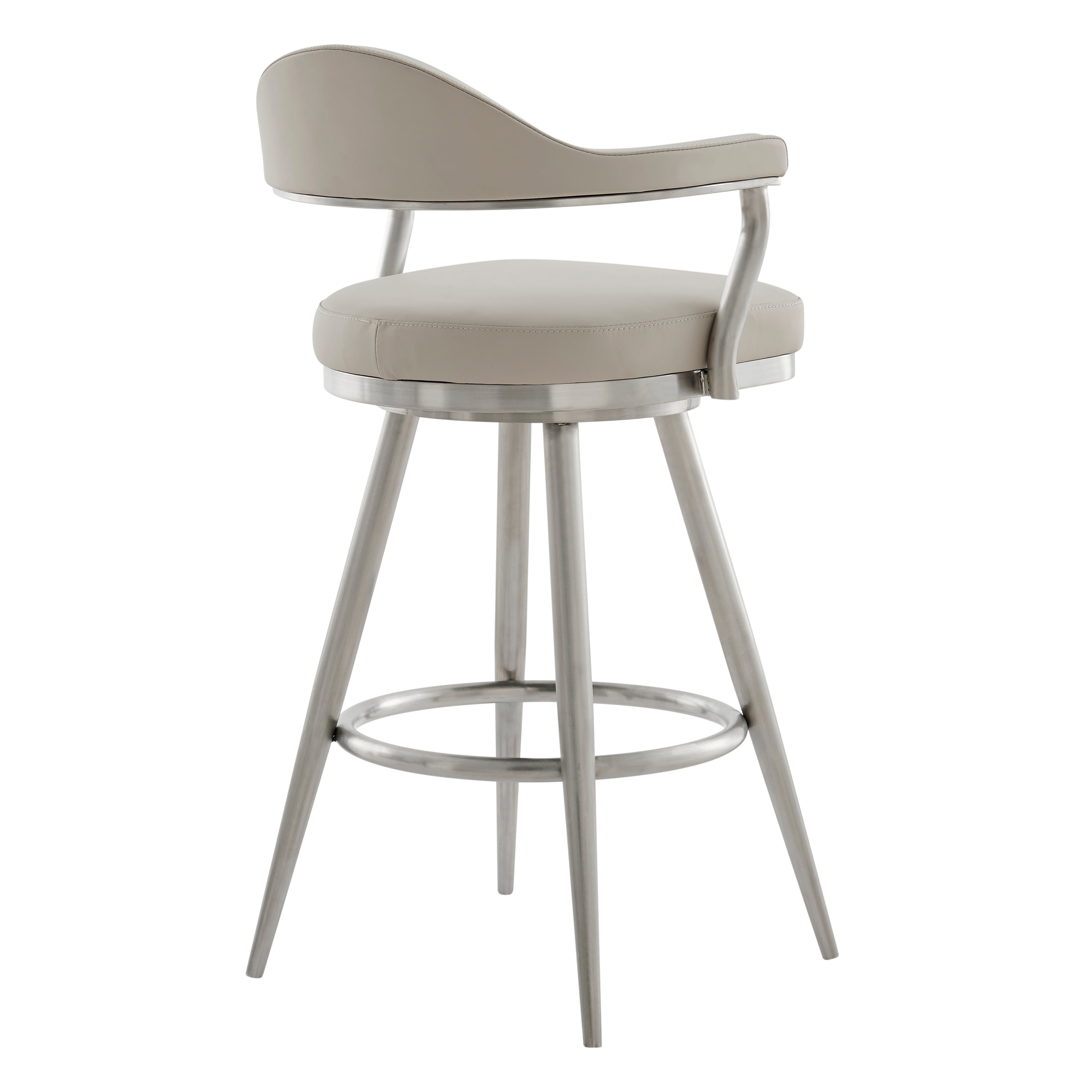 Leather Swivel Counter Stool