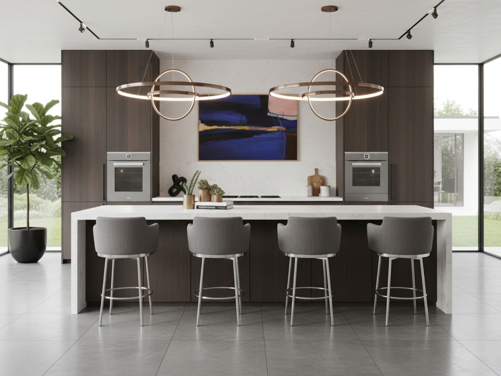 Suzzie 180° Swivel Counter Arm Stool