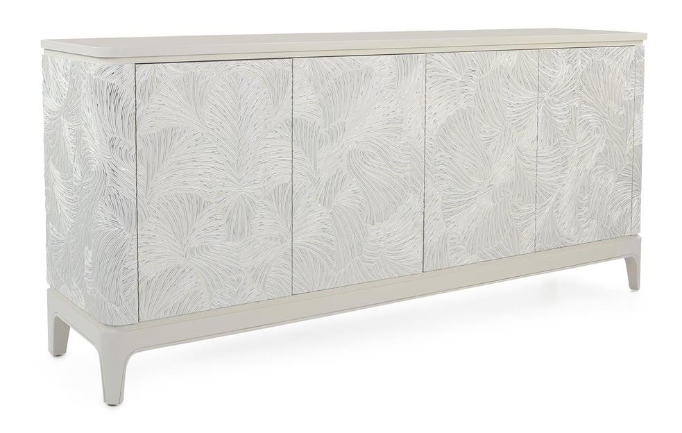 Modern Coastal Credenza w/Adj. Shelves